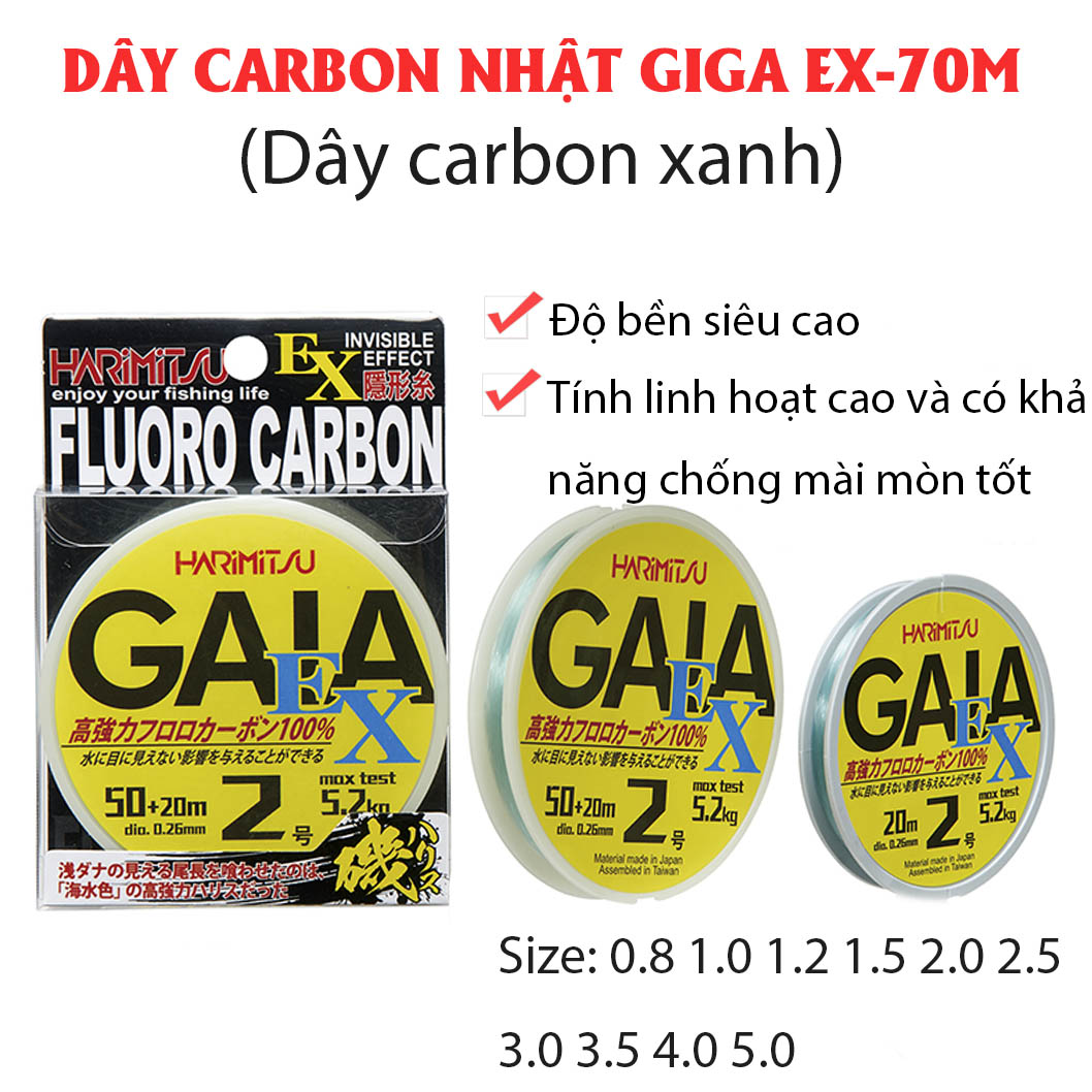 Dây Nhật HARIMITSU Fluoro Carbon GAIA EX-70M